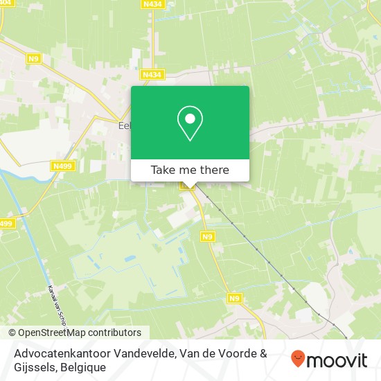 Advocatenkantoor Vandevelde, Van de Voorde & Gijssels kaart