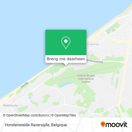 Hondenweide Raversijde kaart