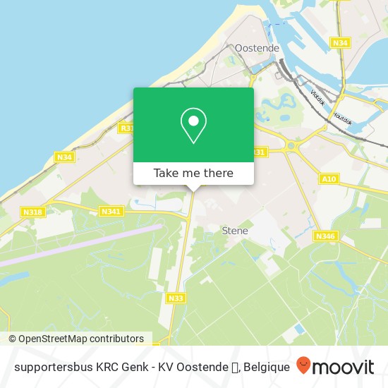 supportersbus KRC Genk - KV Oostende 🎉 kaart