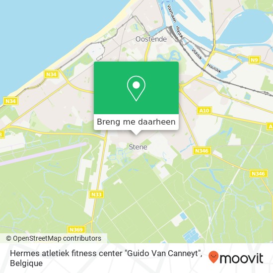 Hermes atletiek fitness center "Guido Van Canneyt" kaart