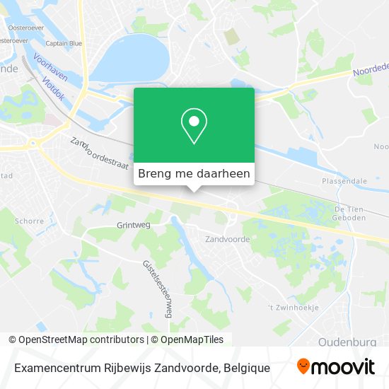 Examencentrum Rijbewijs Zandvoorde kaart