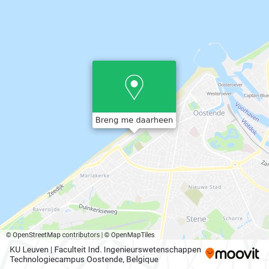 KU Leuven | Faculteit Ind. Ingenieurswetenschappen Technologiecampus Oostende kaart