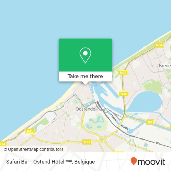 Safari Bar - Ostend Hôtel *** kaart