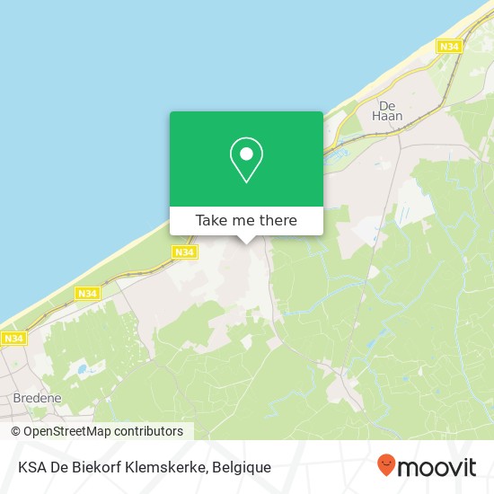 KSA De Biekorf Klemskerke kaart