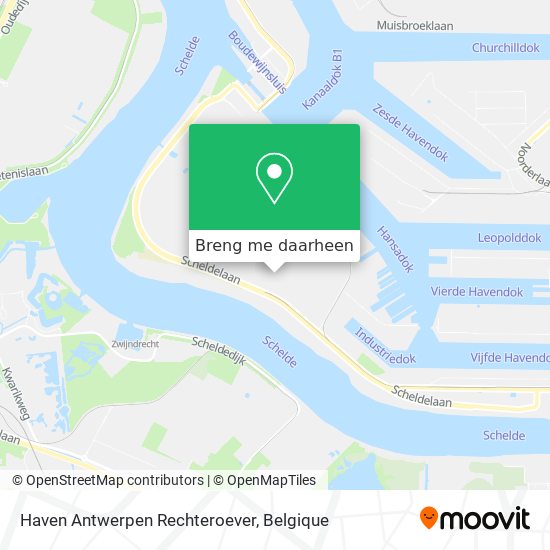 Haven Antwerpen Rechteroever kaart