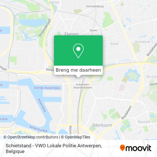 Schietstand - VWO Lokale Politie Antwerpen kaart
