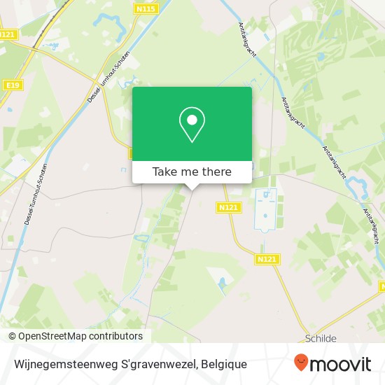 Wijnegemsteenweg S'gravenwezel kaart