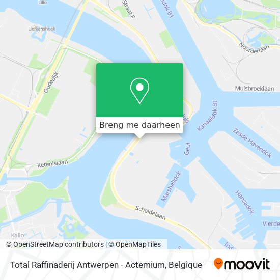 Total Raffinaderij Antwerpen - Actemium kaart