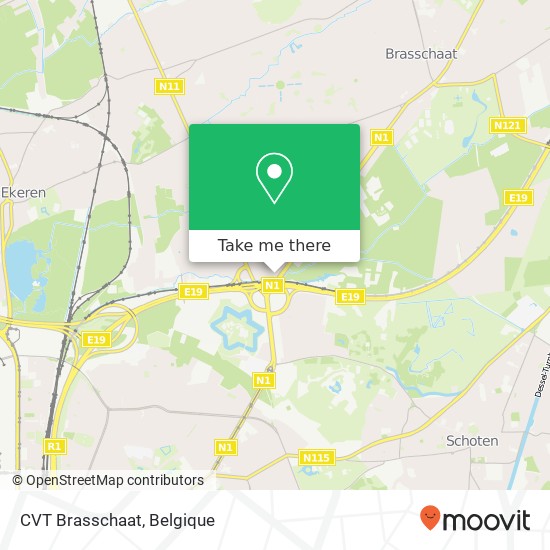 CVT Brasschaat kaart