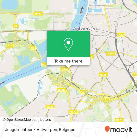 Jeugdrechtbank Antwerpen kaart
