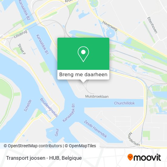 Transport joosen -	HUB kaart