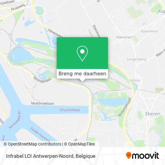 Infrabel LCI Antwerpen-Noord kaart