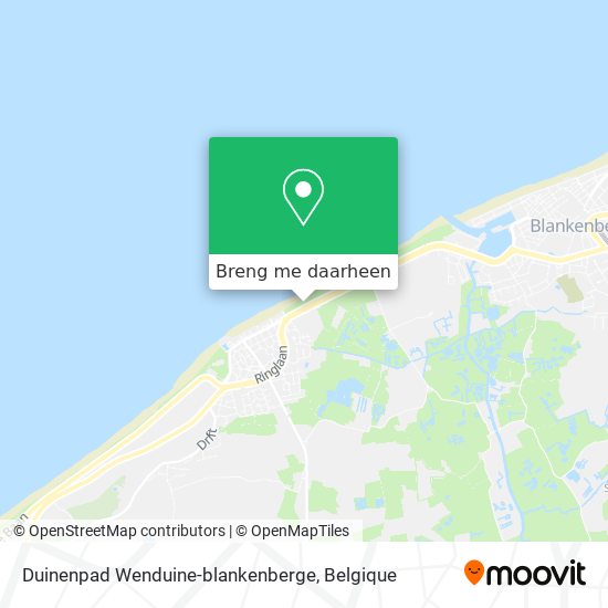 Duinenpad Wenduine-blankenberge kaart