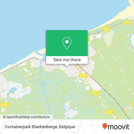 Containerpark Blankenberge kaart