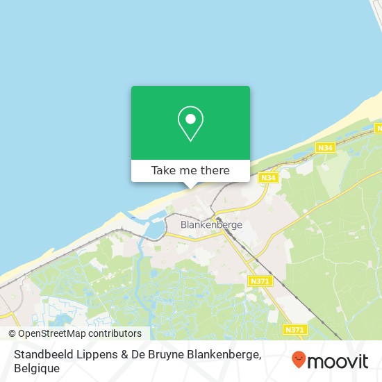 Standbeeld Lippens & De Bruyne Blankenberge kaart