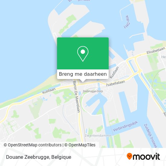 Douane Zeebrugge kaart