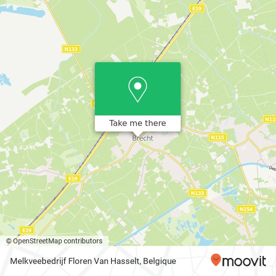 Melkveebedrijf Floren Van Hasselt kaart