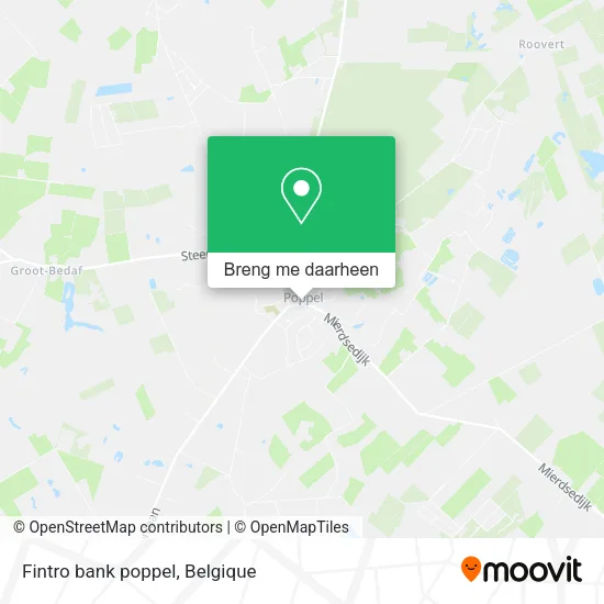 Fintro bank poppel kaart