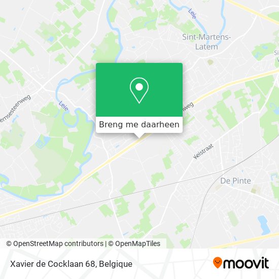 Xavier de Cocklaan 68 kaart