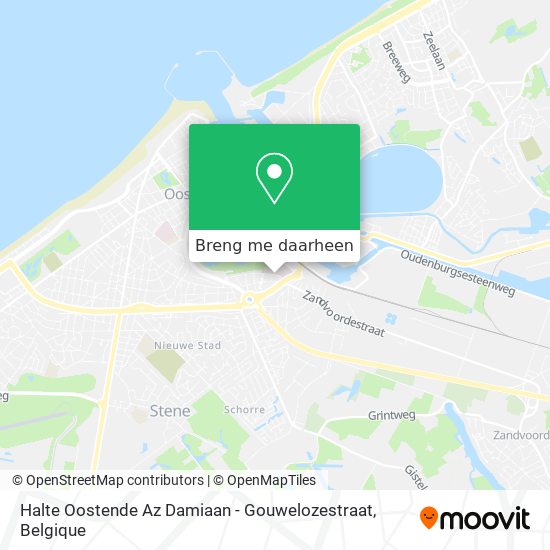 Halte Oostende Az Damiaan - Gouwelozestraat kaart