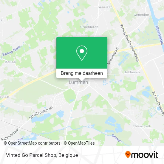 Vinted Go Parcel Shop kaart