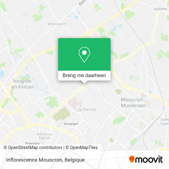 Inflorescence Mouscron kaart