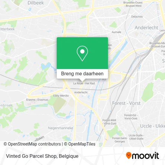 Vinted Go Parcel Shop kaart