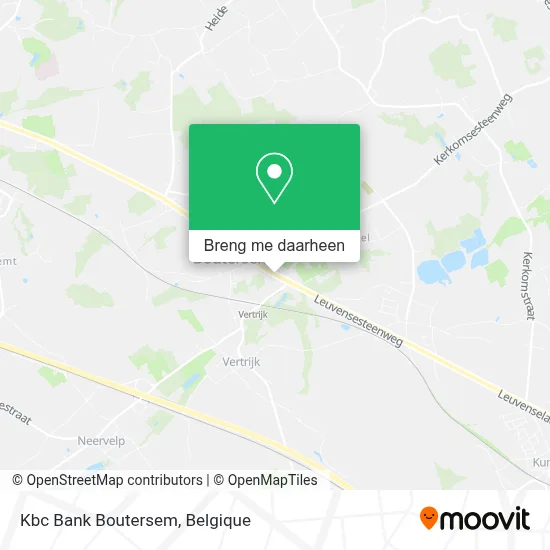 Kbc Bank Boutersem kaart