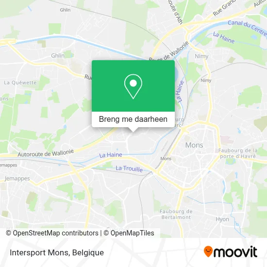 Intersport Mons kaart