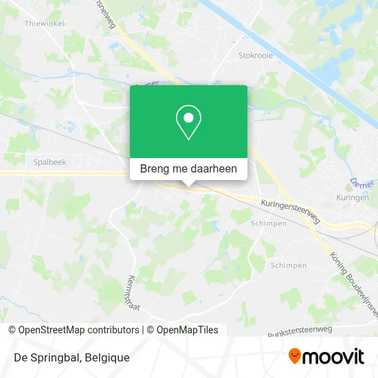 De Springbal kaart
