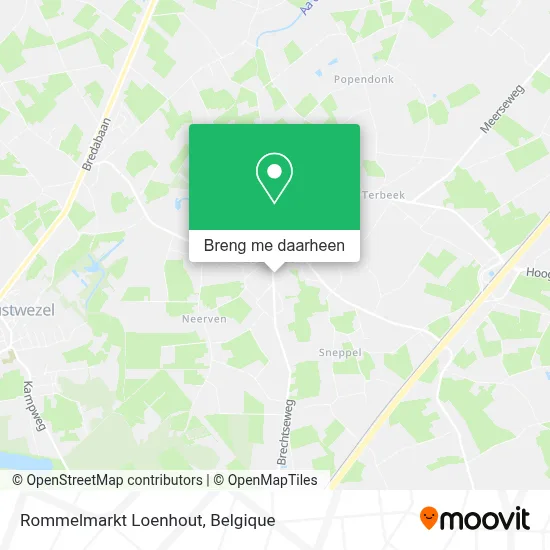 Rommelmarkt Loenhout kaart