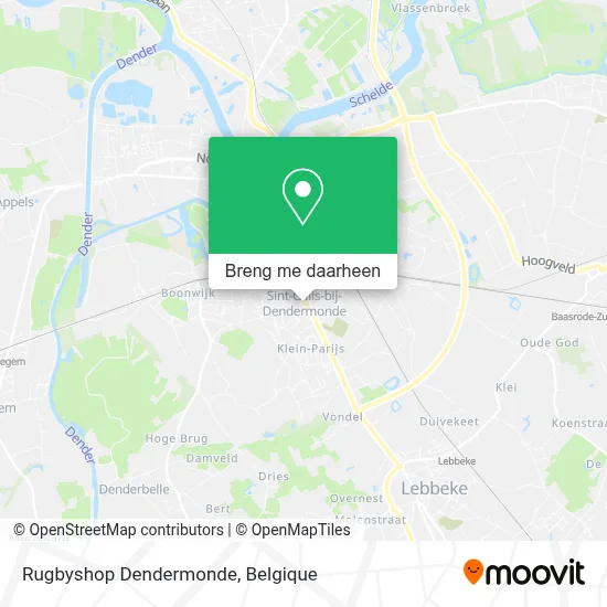 Rugbyshop Dendermonde kaart