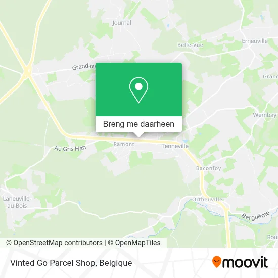 Vinted Go Parcel Shop kaart