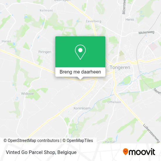 Vinted Go Parcel Shop kaart