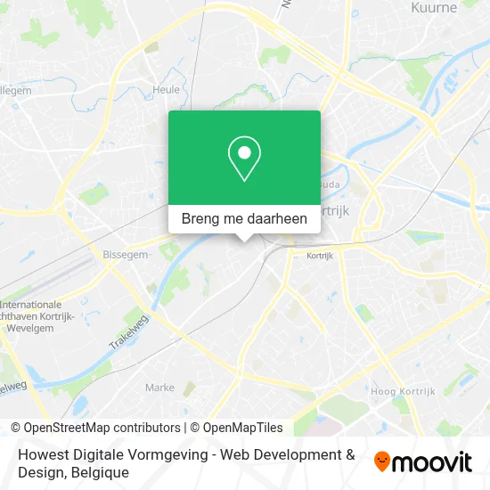 Howest Digitale Vormgeving - Web Development & Design kaart