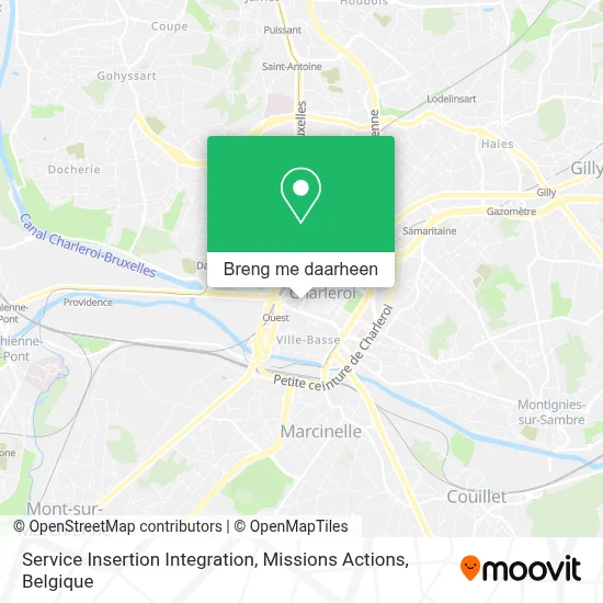 Service Insertion Integration, Missions Actions kaart