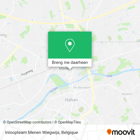 Inloopteam Menen Wiegwijs kaart