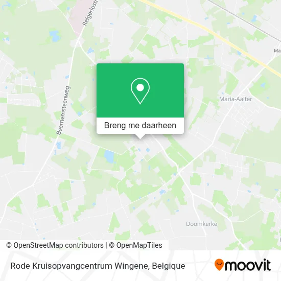 Rode Kruisopvangcentrum Wingene kaart