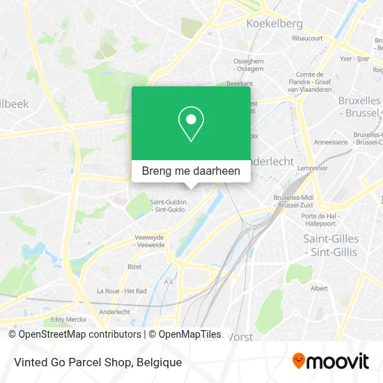 Vinted Go Parcel Shop kaart