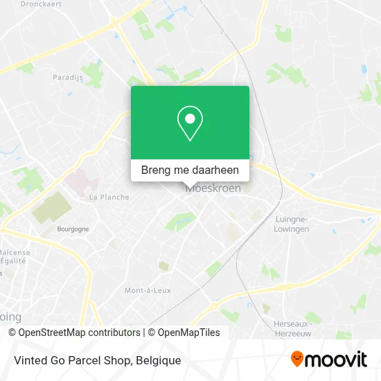 Vinted Go Parcel Shop kaart