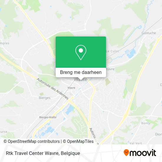 Rtk Travel Center Wavre kaart