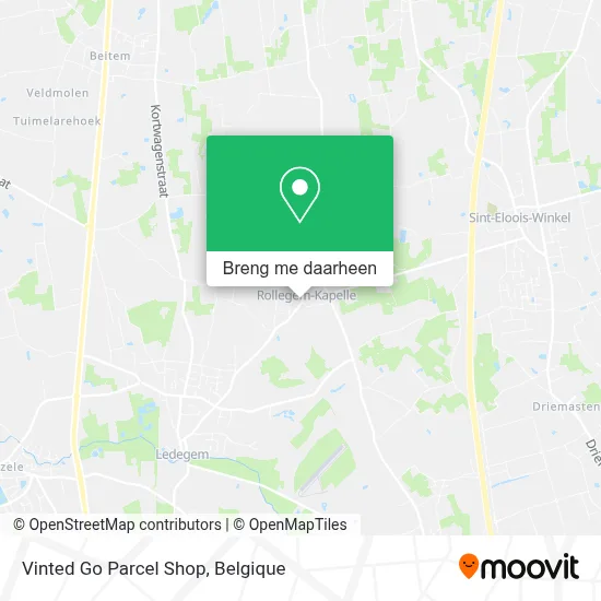 Vinted Go Parcel Shop kaart