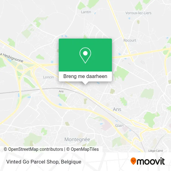 Vinted Go Parcel Shop kaart