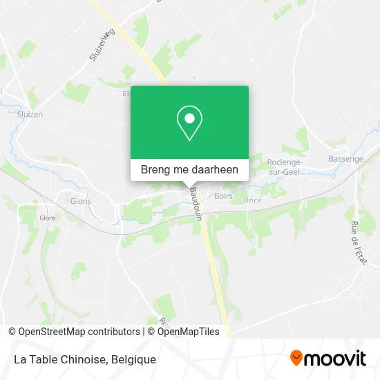 La Table Chinoise kaart