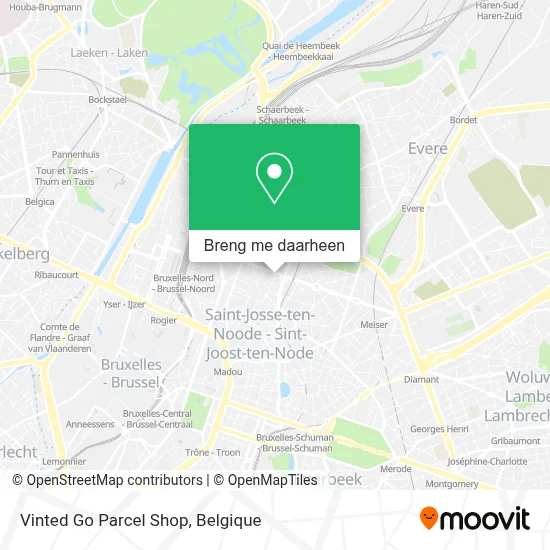 Vinted Go Parcel Shop kaart