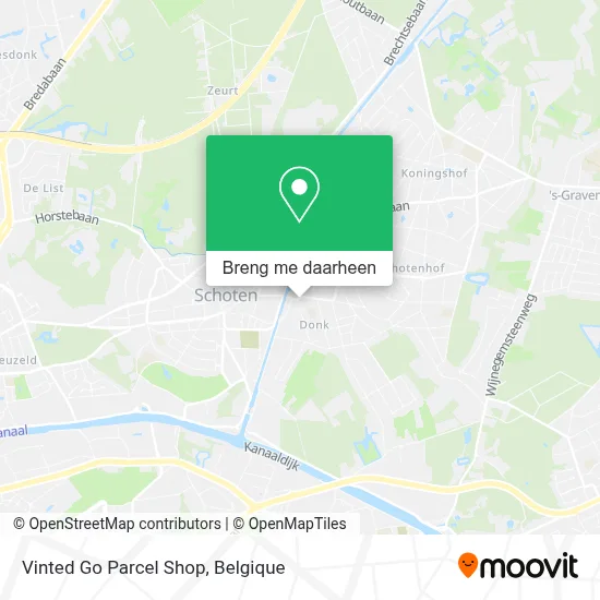 Vinted Go Parcel Shop kaart