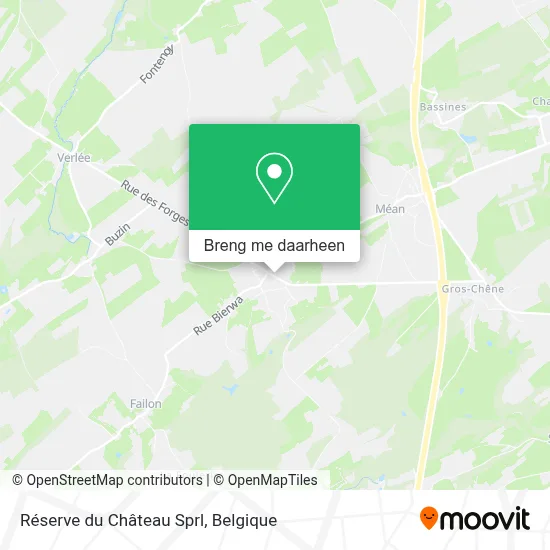 Réserve du Château Sprl kaart