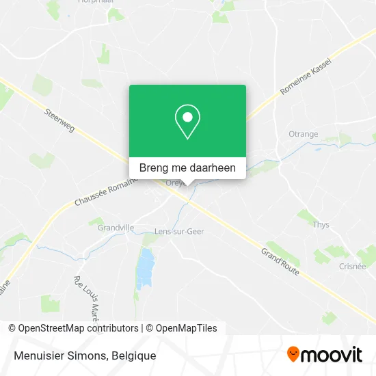 Menuisier Simons kaart