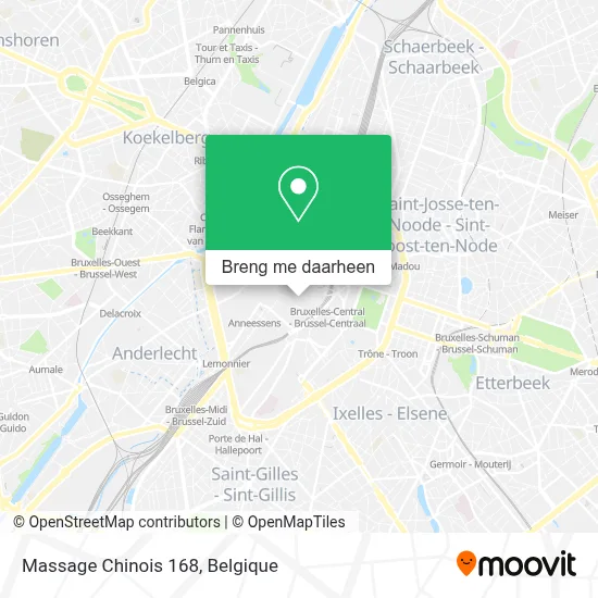 Massage Chinois 168 kaart