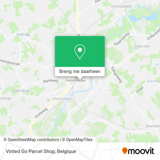 Vinted Go Parcel Shop kaart